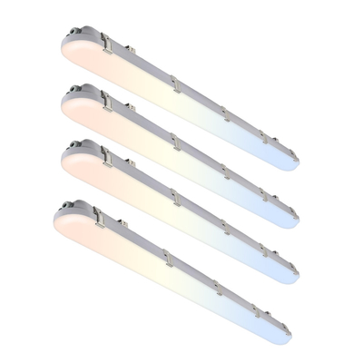 IP66 ETL FCC 15W-100W Luz Triproof de vapor Led Batten Triproof plano para almacenamiento de polvo de alimentos de fábrica de almacenamiento en frío