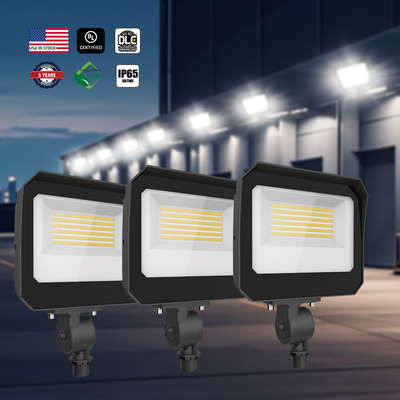 Luz de inundación LED exterior con fotocélula de alta luminosidad 140LM/W 100W 120W 150 Watt para iluminación de fachada de estacionamiento