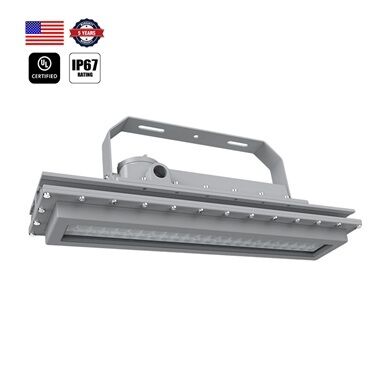 Luz LED a prueba de explosión diseñada para iluminación de lugares industriales peligrosos con un rango de potencia de 40W a 300W